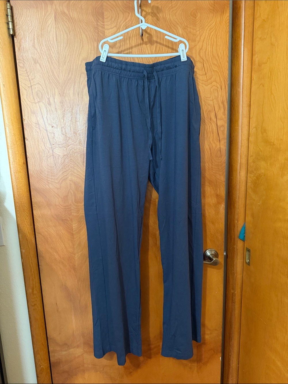 Pact organic women’s steel blue cool stretch lounge pants size xl new